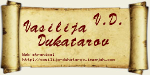 Vasilija Dukatarov vizit kartica